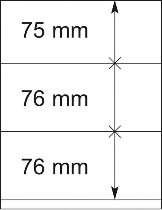 Lindner dT-Blanko-Blatt mit 3 Taschen (5) dT802310P