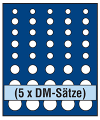 Safe NOVA Münzschuber für 5 komplette DM-Kursmünzensätze Nr. 634
