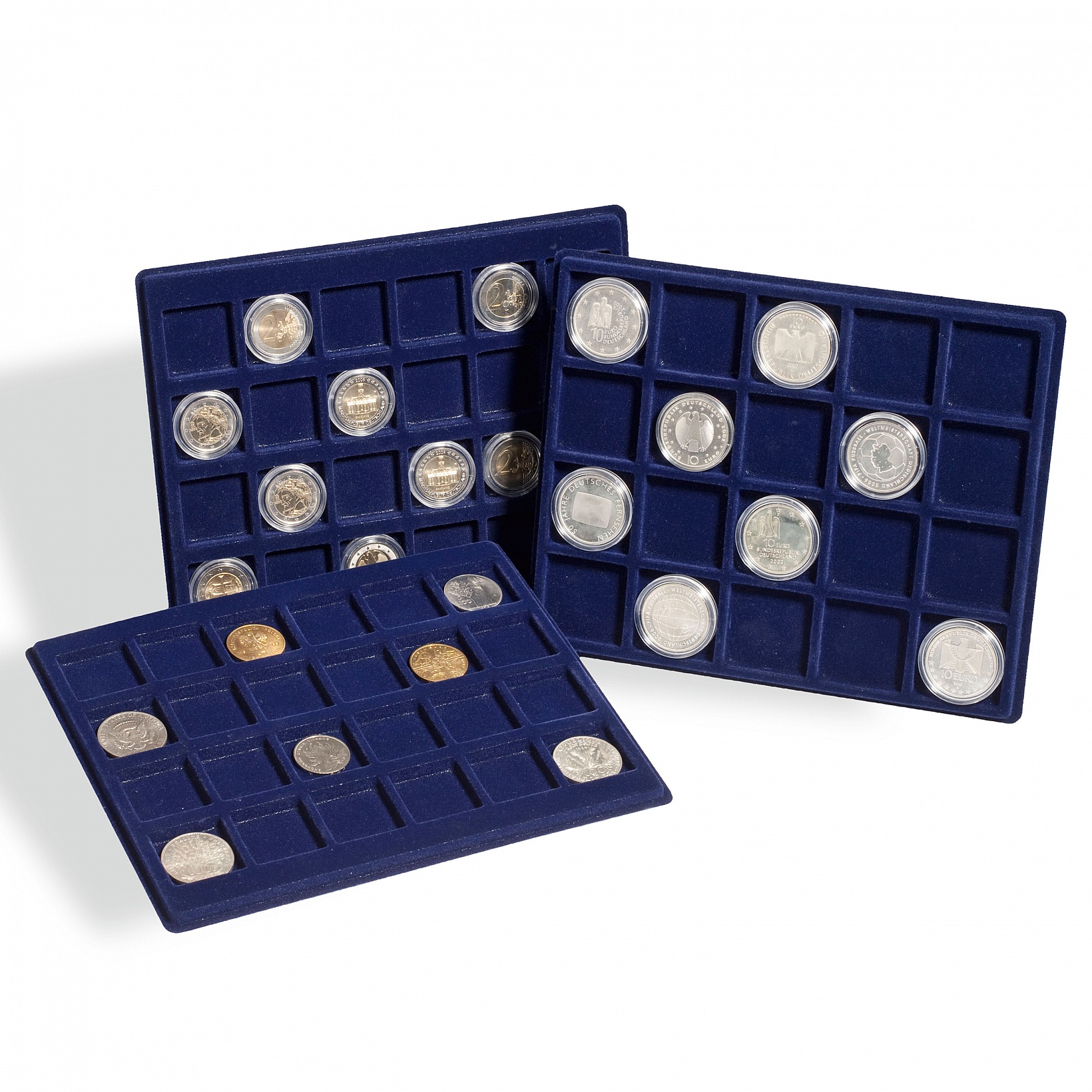 Leuchtturm Münztableau S für 20 Münzen bis 41mm Ø blau per 2 Stü