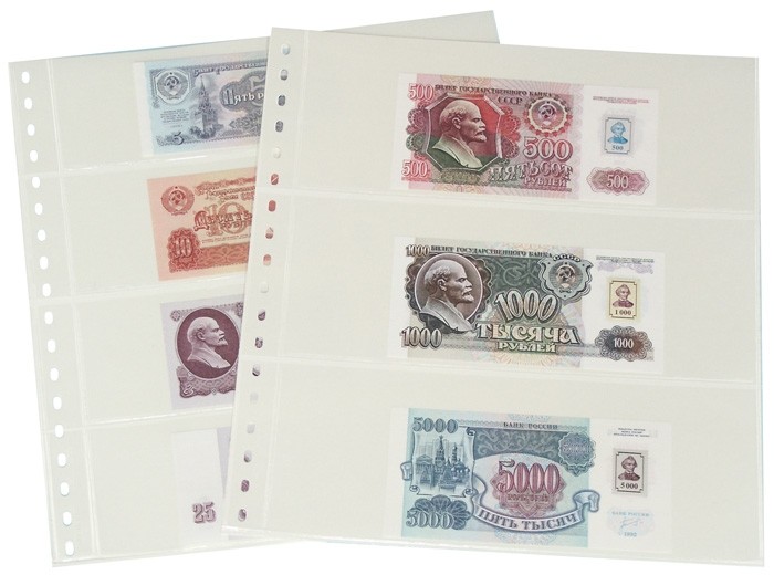Lindner Klarsichthülle mit Blankoseite für Banknoten Nr. 832P 