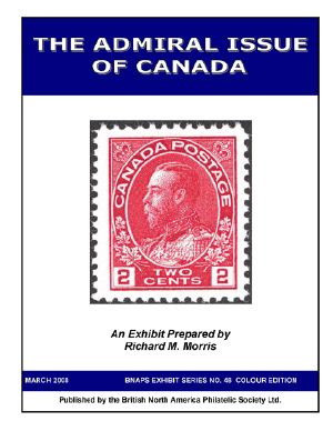 Morris, Richard M. The Admiral Issue of Canada.  Edition 2008  R