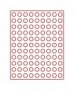 Lindner Münzenbox mit 99 runden Vertiefungen Nr. 2902 rauchfarbe