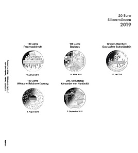 Lindner Vordruckblatt für 20€ Silbermünzen Deutschland 2019 Nr. 