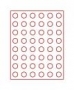 Lindner Münzenbox mit 48 runden Vertiefungen Nr.2949 rauchfarben