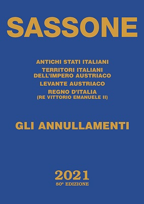 Sassone Antichi Stati Italiani Gli Annulamenti 2021