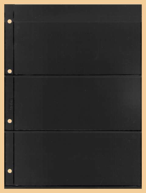 Kobra Einsteckblatt Combi E23 schwarz mit beidseitig je 3 Tasche