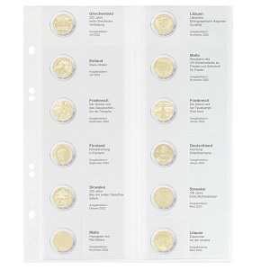 Lindner Multi collect Vordruckblatt für 2 Euro-Gedenkmünzen Best