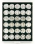 Lindner Münzenbox CARBO 2226C mit 30 runden Vertiefungen