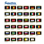 Signetten Länder-Flagge Belgien selbstklebend