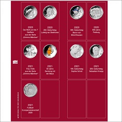 Safe Münzblatt für 20-Euro-Münzen des Jahres 2020-2021 Nr. 7344-