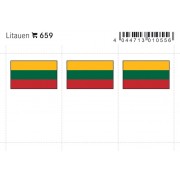 Lindner Flaggen-Sticker: Litauen 659