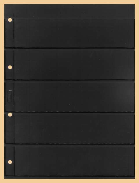 Kobra Einsteckblatt Combi E25 schwarz mit beidseitig je 5 Tasche