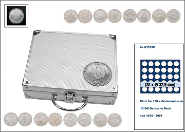 Safe Münzen-Koffer für 210 St. 10€/10DM in Kapseln Nr. 294 