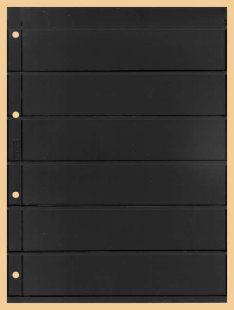 Kobra Einsteckblatt Combi E26 schwarz mit beidseitig je 6 Tasche