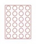 Lindner Münzenbox mit 24 runden Vertiefungen Nr.2760 rauchfarben