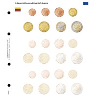 Lindner Vordruckblatt EURO-Kursmünzen-Sätze Litauen 1108-22
