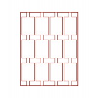 Lindner Münzenbox mit 12 rechteckigen Vertief. 50x70mm Nr. 2170