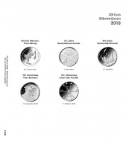 Lindner Vordruckblatt für 20€ Silbermünzen Deutschland 2018 Nr. 