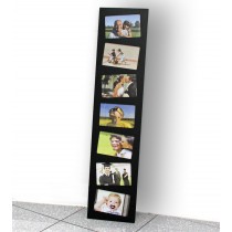 Holz-Bilderrahmen schwarz für 7 Fotos im Format 10x15cm Nr. 4051