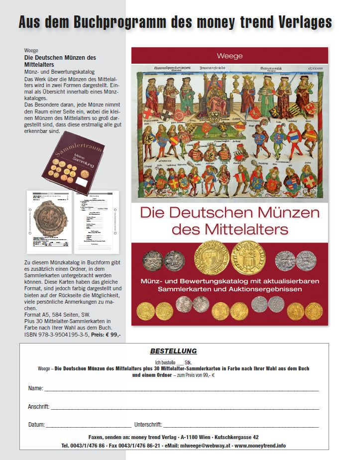 Weege, Gerd-Volker Die Deutschen Münzen des Mittelalters  Münz- 