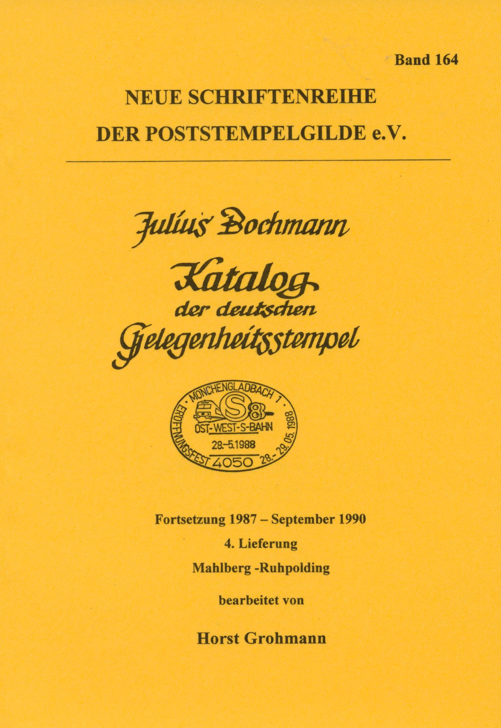 Grohmann, Horst Julius Bochmann Katalog der deutschen Gelegenhei