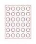Lindner Münzenbox mit runden 30 Vertiefungen Nr.2750 rauchfarben