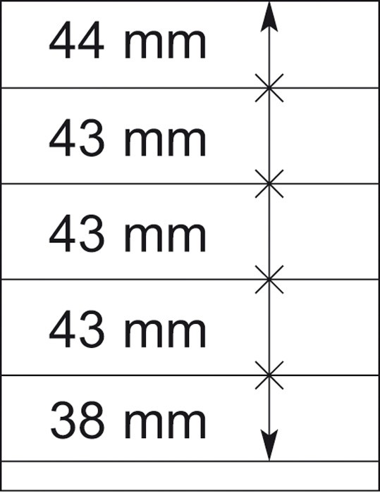 Lindner dT-Blanko-Blatt mit 5 Taschen (5) dT802512P