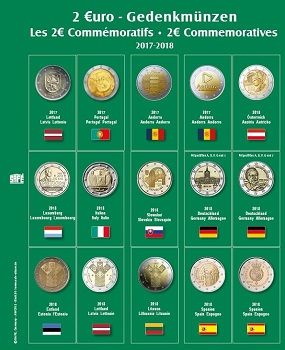 Safe Münzblatt 2€ für 2017-2018 Nr. 7341-20 
