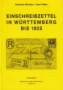 Winkler, Hartmut/Hiller, Axel Einschreibzettel in Württemberg 18