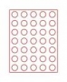 Lindner Münzenbox mit 35 runden Vertiefungen 2704 rauchfarben