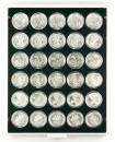 Lindner Münzenbox CARBO 2226C mit 30 runden Vertiefungen