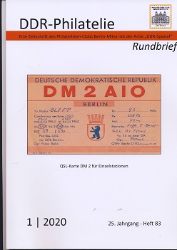 DDR-Philatelie Rundbrief Heft 83 1/2020  