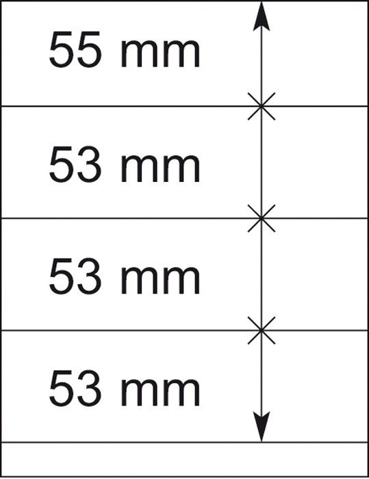 Lindner dT-Blanko-Blatt mit 4 Taschen (5) dT802412P