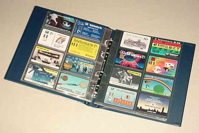 Schaubek a-rb2033/TK Telefonkarten-Album Uniflex für 160 Telefonkarten blau