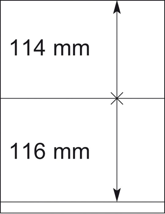 Lindner dT-Blanko-Blatt mit 2 Taschen (5) dT802212P