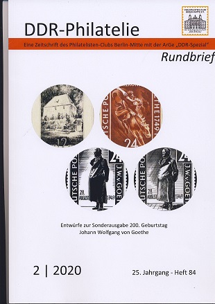 DDR-Philatelie Rundbrief Heft 84 2/2020 