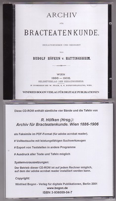 H?ken, Rudolf von (Hrsg.): Archiv f?r Bracteatenkunde CD-ROM4 Bd