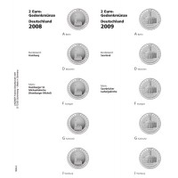 Lindner Vordruckblatt 2€-Gedenkmünze Dt. Bundesländer 2008/2009 
