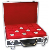 Safe Münzen-Koffer Black Special mit 8 roten Münztableaus für ve
