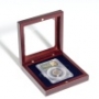 Leuchtturm Holz-Münzetui für zertifizierte Münzkapseln mit Glasd