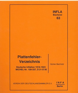 Bechtold, Günter Plattenfehler-Verzeichnis  Deutsche Inflation  