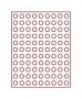 Lindner Münzenbox mit 99 runden Vertiefungen Nr. 2905 rauchglas