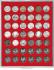 Lindner Münzenbox mit 42 runden Vertiefungen Nr. 2105