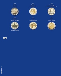 Safe TOPset Blatt 2€-Münzen Nachtrag 2018/2019 Nr. 7822-23 ohne 