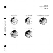 Lindner Vordruckblatt 10 Euro Gedenkmünzen 2015 Deutschland 1108