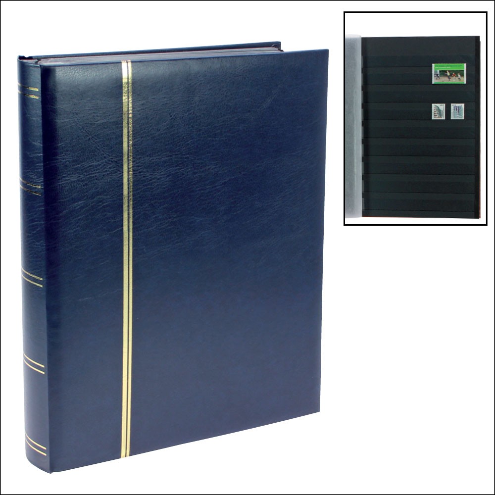 Safe Einsteckbuch 60 schwarze A4-Seiten Farbe blau Nr. 154-4