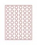 Lindner Münzenbox mit 54 runden Vertiefungen Nr. 2709 rauchfarbe