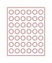 Lindner Münzenbox mit 42 runden Vertiefungen Nr.2705 rauchfarben