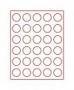 Lindner Münzenbox mit 30 runden Vertiefungen Nr.2761 rauchfarben