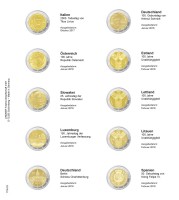 Lindner Vordruckblatt für 2 Euro-Gedenkmünzen: Italien 2017 bis 